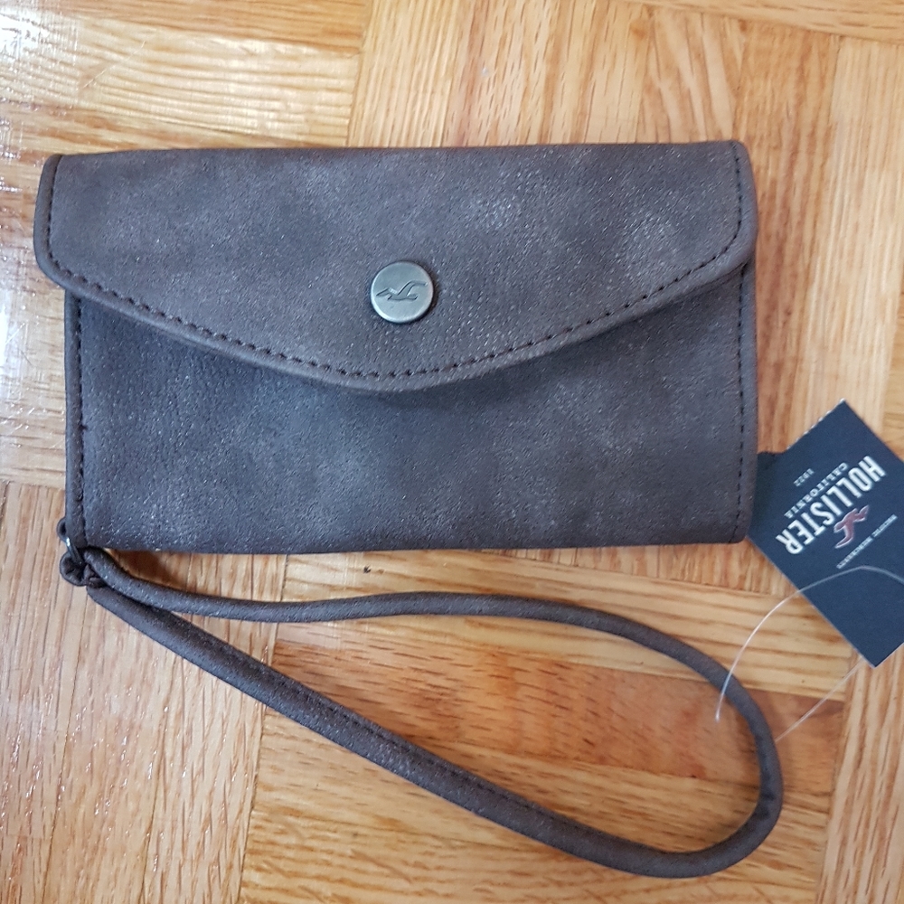 Hollister card holder wallet with phone holder